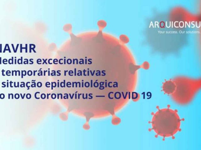 NAVHR MEDIDAS EXCECIONAIS E TEMPORÁRIAS RELATIVAS À SITUAÇÃO EPIDEMIOLÓGICA DO NOVO CORONA