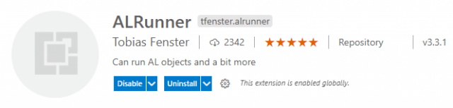 Install ALRunner from the Extensions Marketplace in Visual Studio Code.