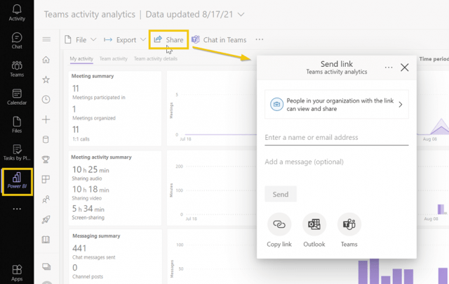 Power BI embedded content in Microsoft Teams_image6