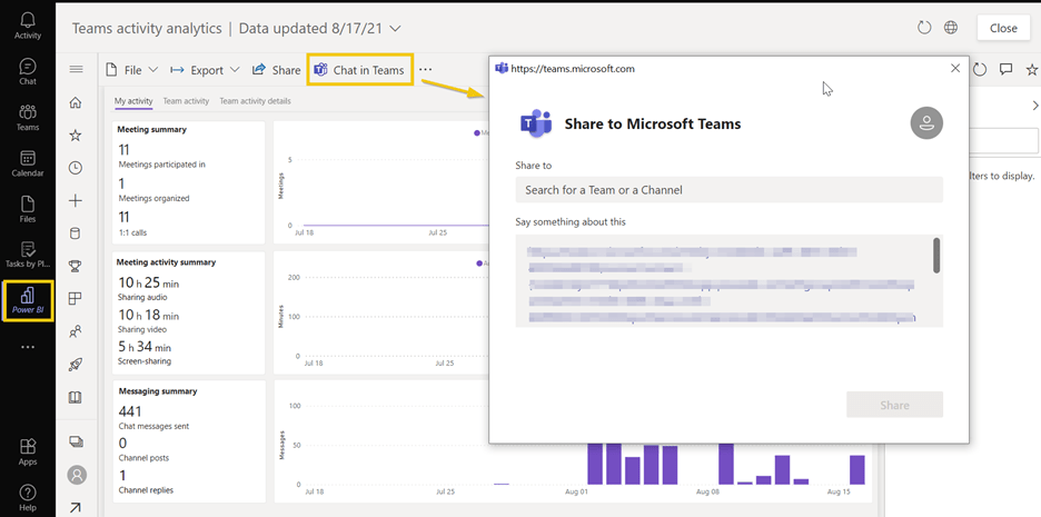 Power BI embedded content in Microsoft Teams_image7