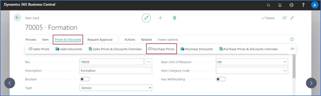 If you want to set purchase prices automatically